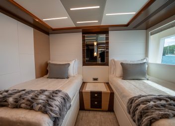 crewed yacht charter Chillaxin convertible twin cabin