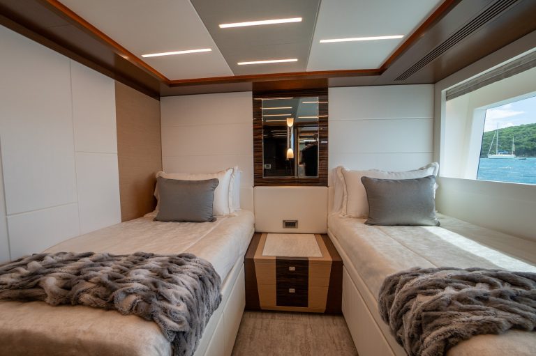 crewed yacht charter Chillaxin convertible twin cabin