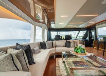 luxury Caribbean yacht charter Chillaxin saloon