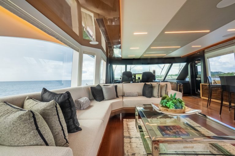 luxury Caribbean yacht charter Chillaxin saloon