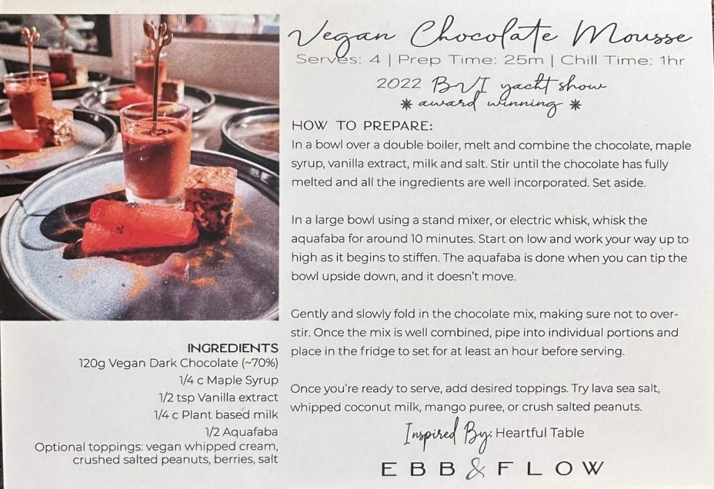 Catamaran Ebb & Flow delicious recipes