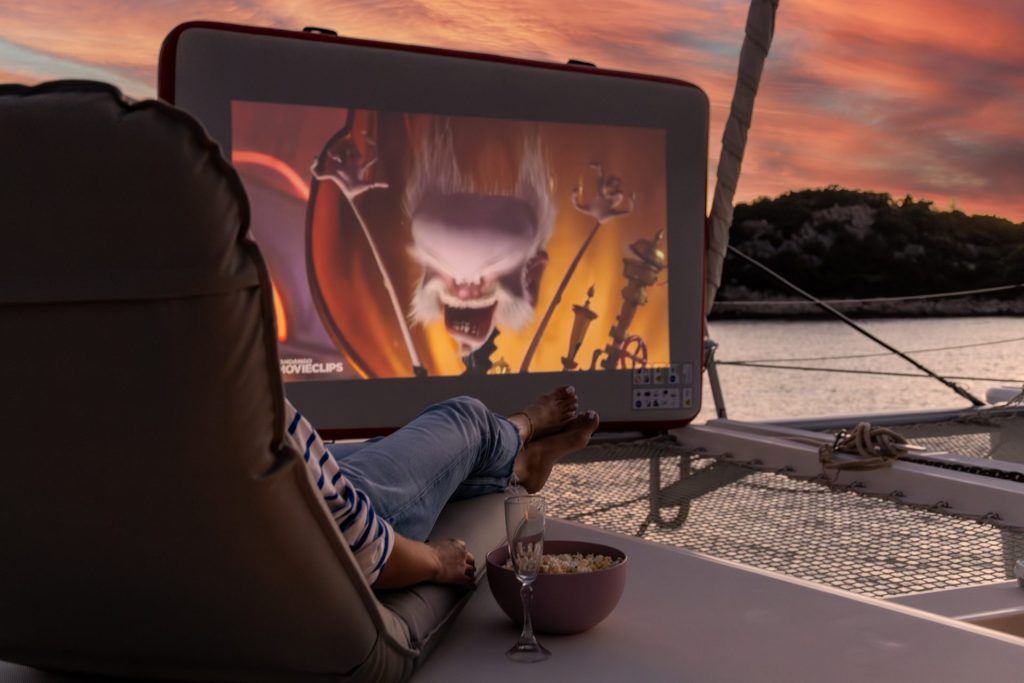 Movie nights on catamarans