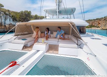 Greece catamaran charter Valinor sundeck