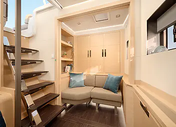 croatian catamaran floramye master cabin seating