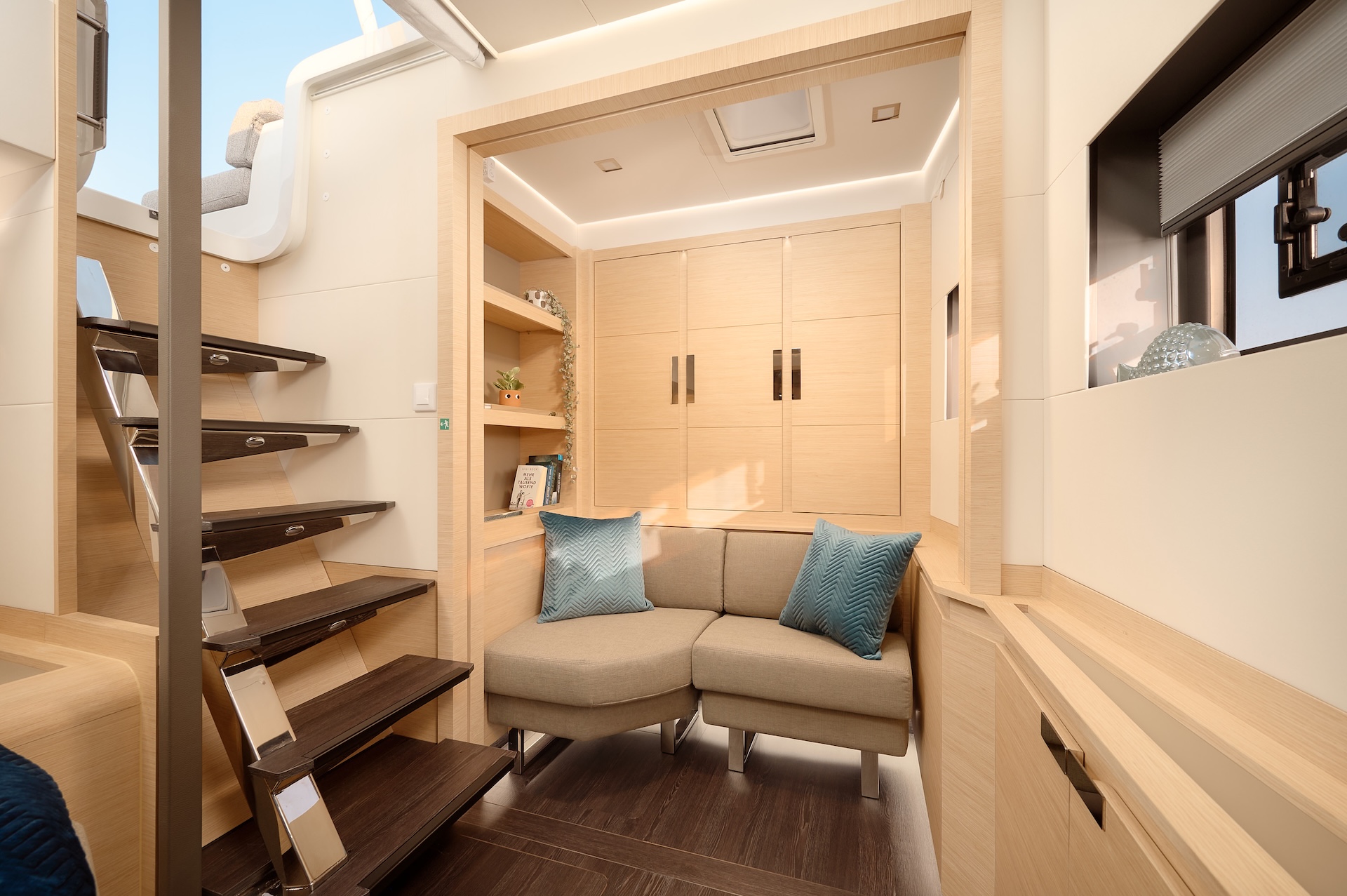 croatian catamaran floramye master cabin seating