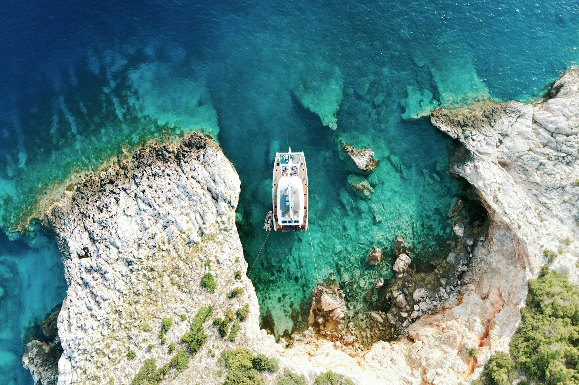 crewed catamaran yacht charter Solomar