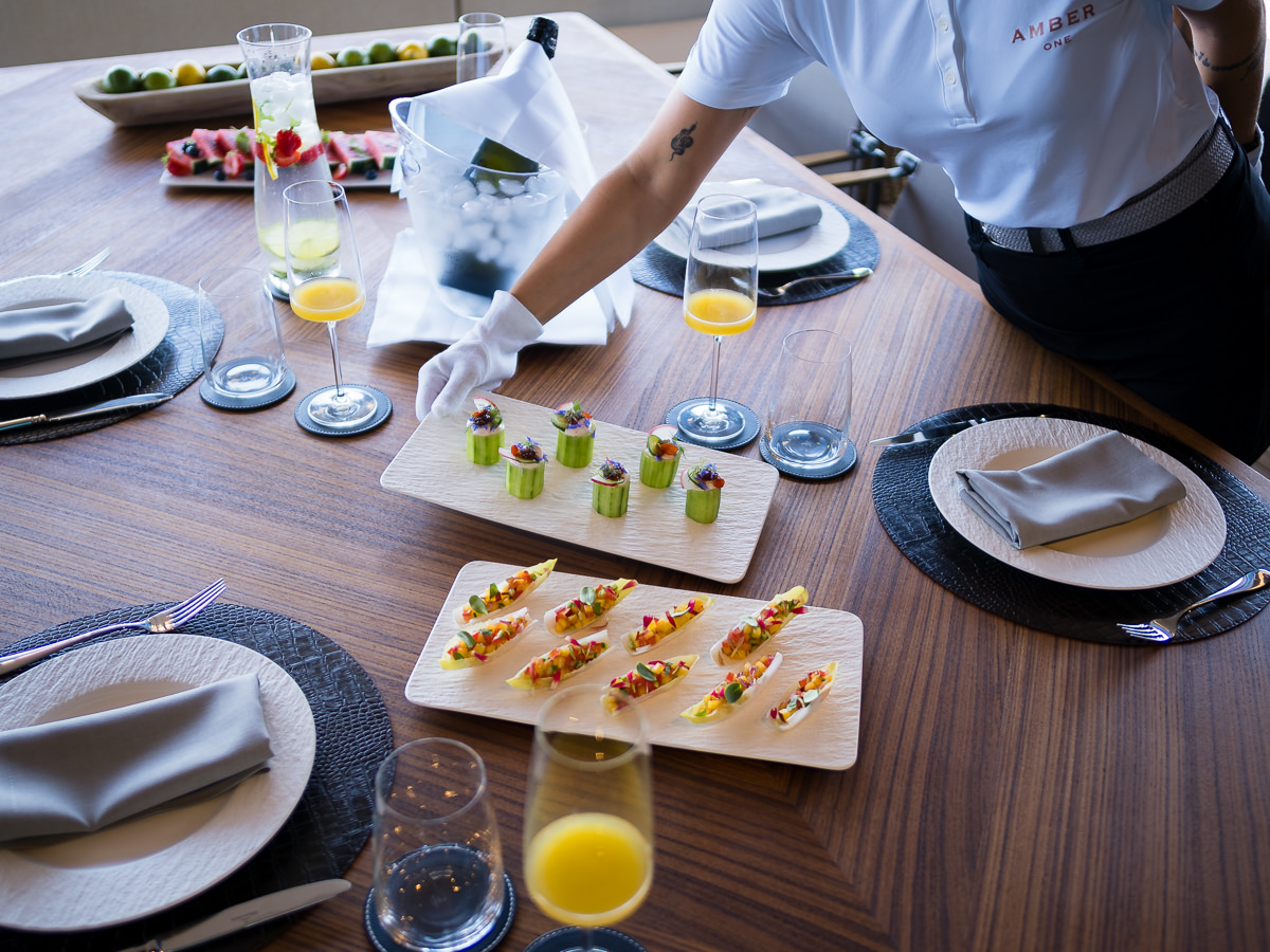 luxury yacht charter amber one dining