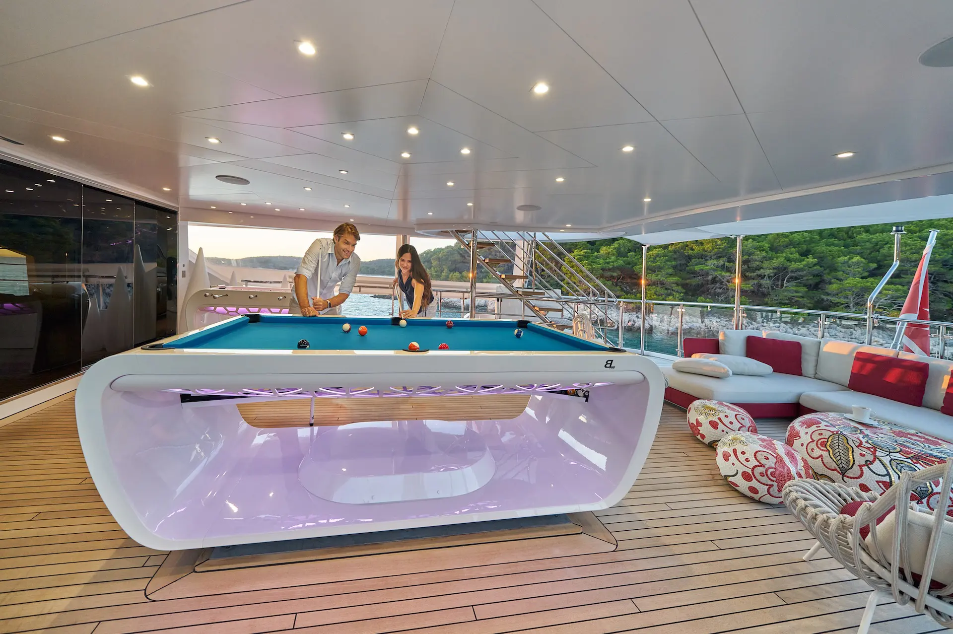 luxury yacht charter Happy Me pool