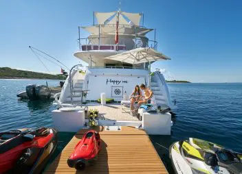 luxury yacht charter happy me water toys