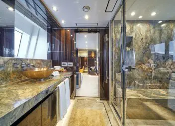private yacht charter happy me ensuite bathroom