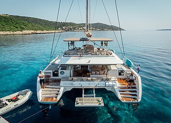 crewed catamaran charter baza