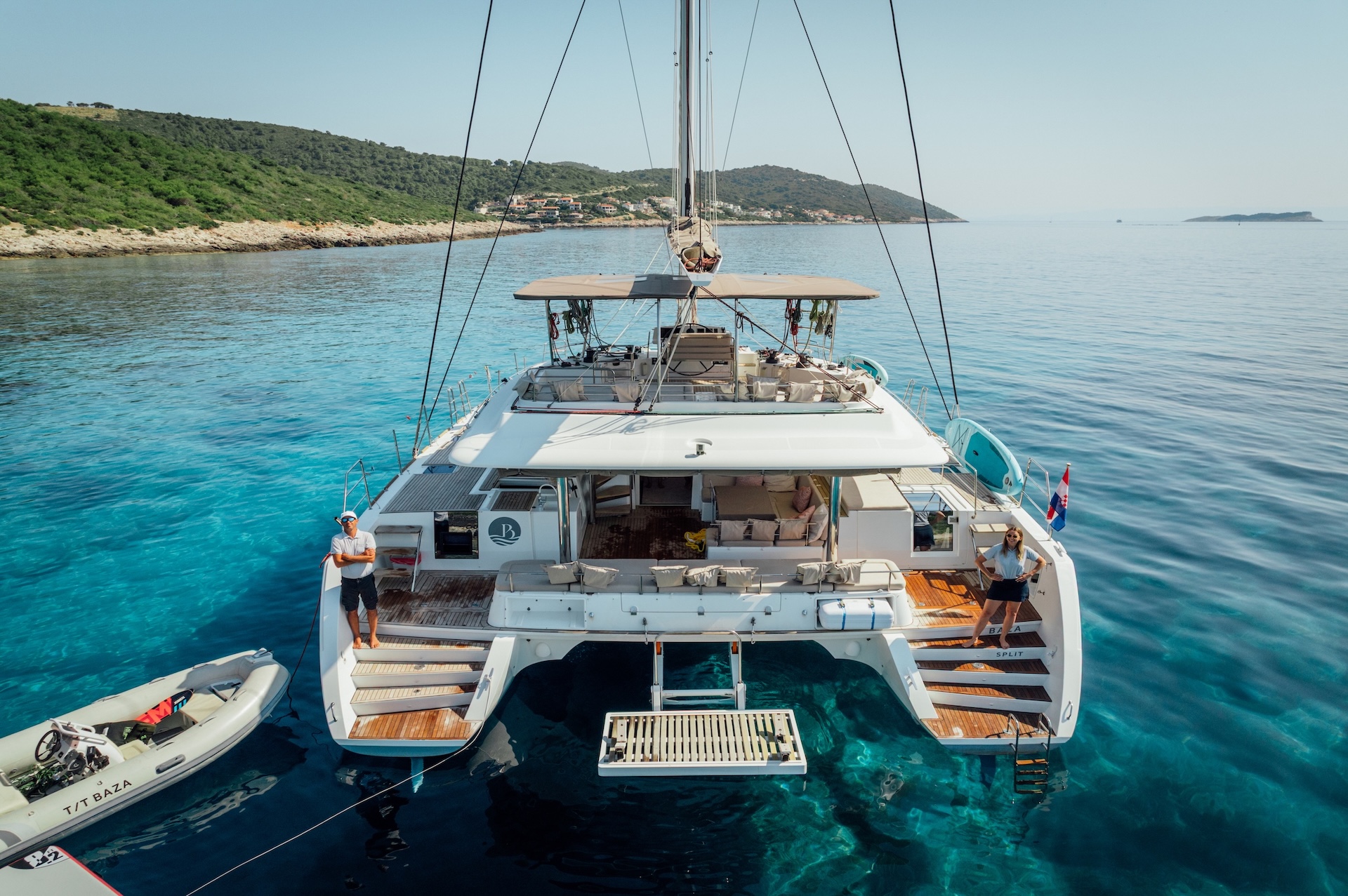 crewed catamaran charter baza