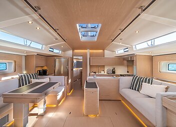 yacht charter lounge area